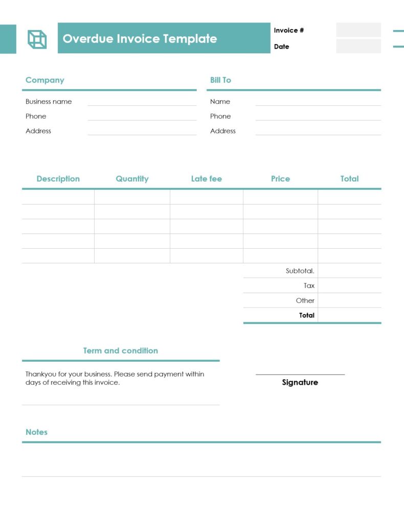 Overdue invoice template